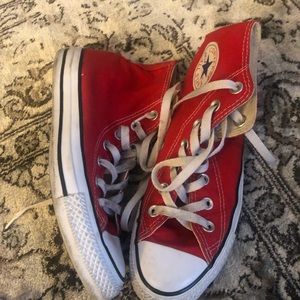 Red high top converse